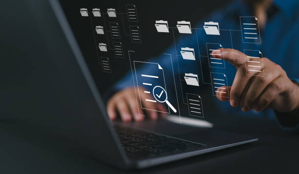 document management system being set up by it consultant wor