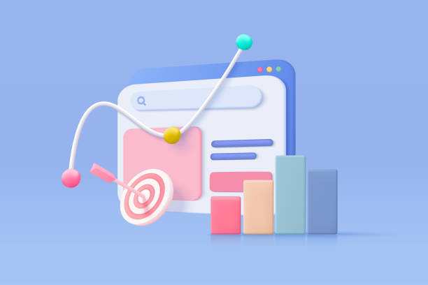 3d seo optimization with browser for marketing social media concept interface for web1407801414