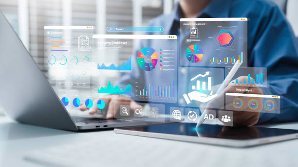 an analyst uses a computer and dashboard for data business analysis and data management2204846027