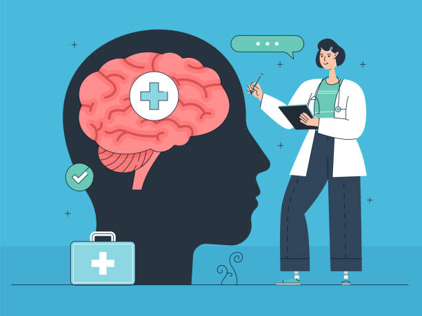 Mental Health Flat Design Illustration