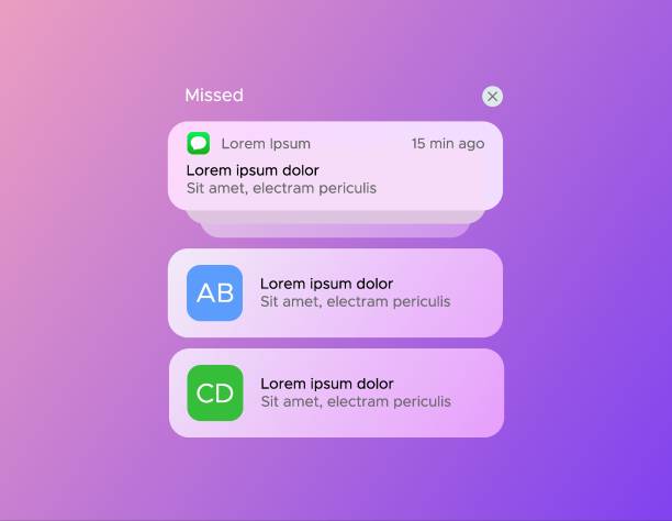 push notification template mockup with transparent effect1479014663