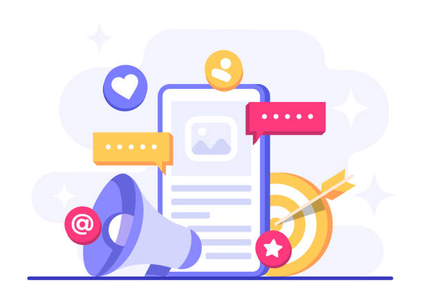 social media marketing concept flat vector illustration for landing page web banner mobile2180380794