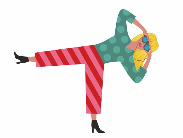 woman trying hard to find what she is looking for searching with binoculars vector1358599430